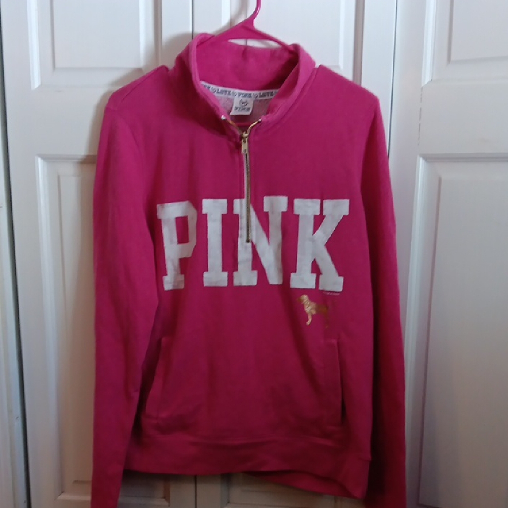 PINK Victoria's Secret Fuchsia Cowl Neck Sweater